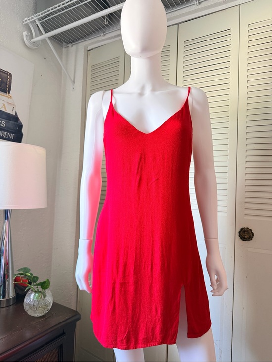 Reformation Dresses & Skirts - Reformation Bright Red Slip Dress with Slit size L